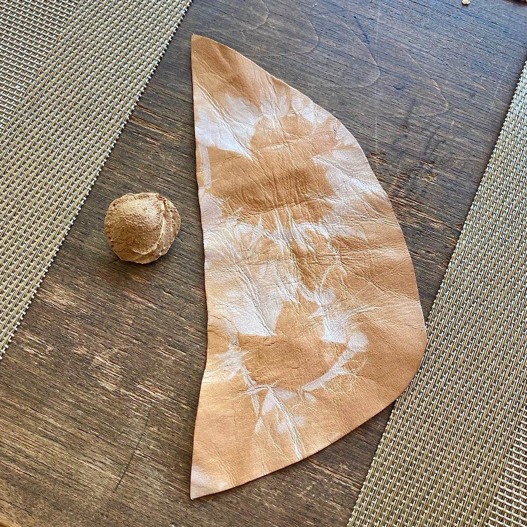 日本初!あんずで染めた鹿革誕生!!