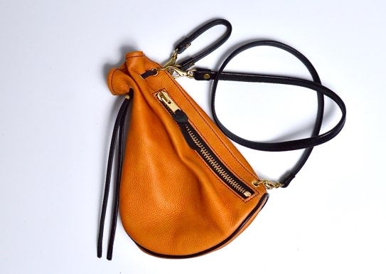 巾着ショルダー:信州鹿革:DHB-100