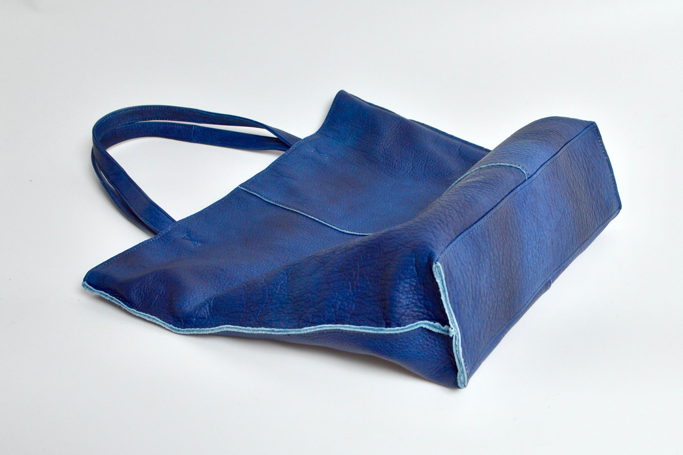 逢初レザー:ATB-100 縦型トート:無地染め