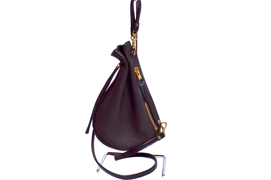 巾着ショルダー:信州鹿革:DHB-100