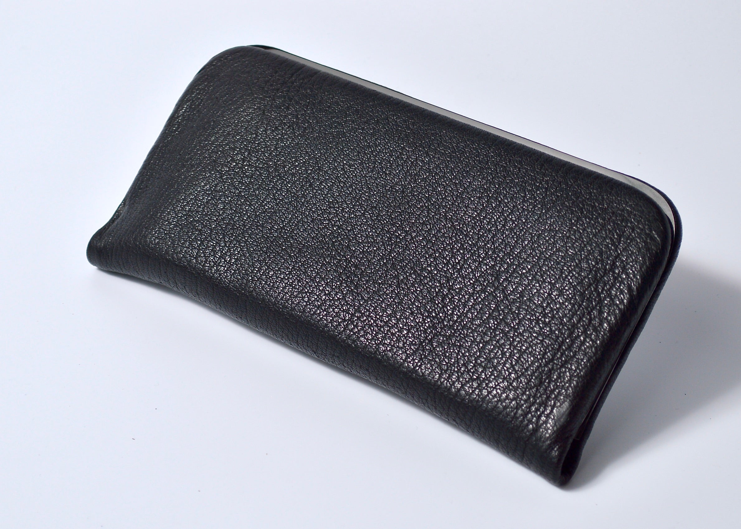 がま口長財布:隠し口金:信州鹿革 DDG-100