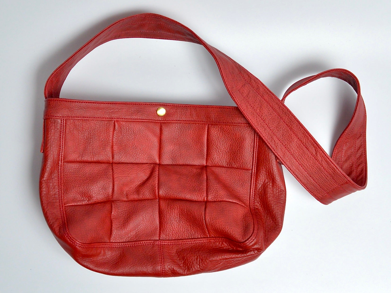 Newspaper bag: Shinshu deer leather: DNB-110 (medium size)