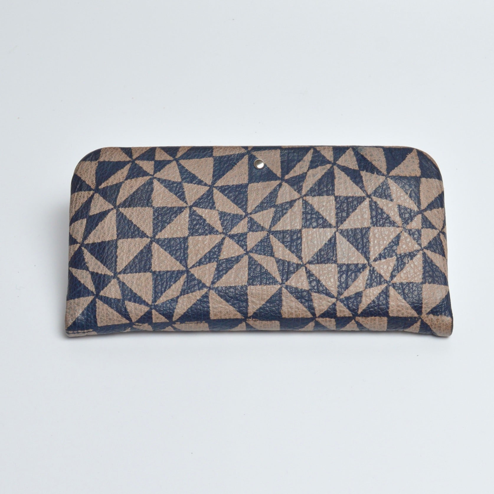 逢初レザー:がま口長財布:隠し口金:ADG-110(市松)