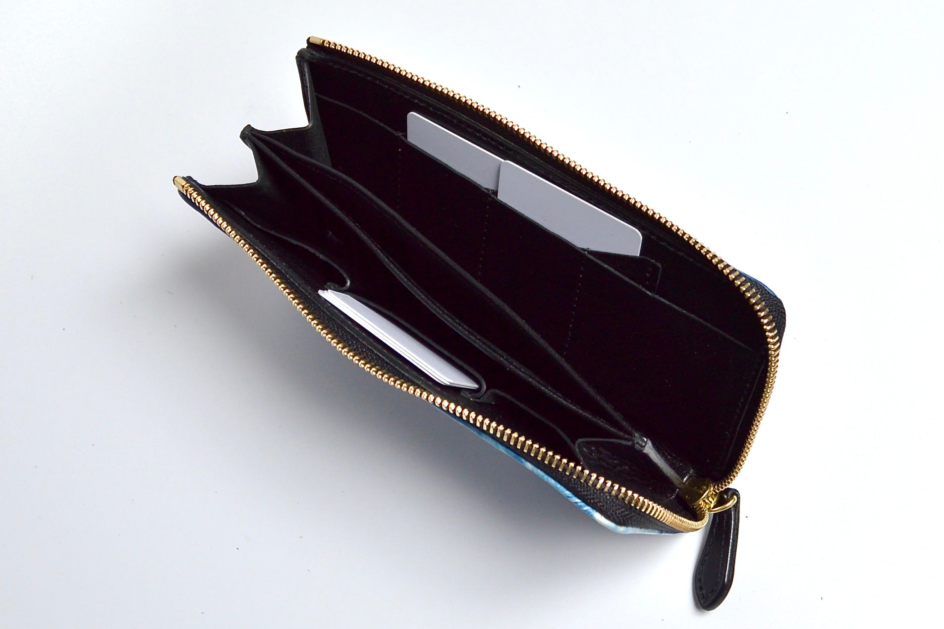 逢初レザー:Lジップウォレット ALZ-100S(絞り染め)