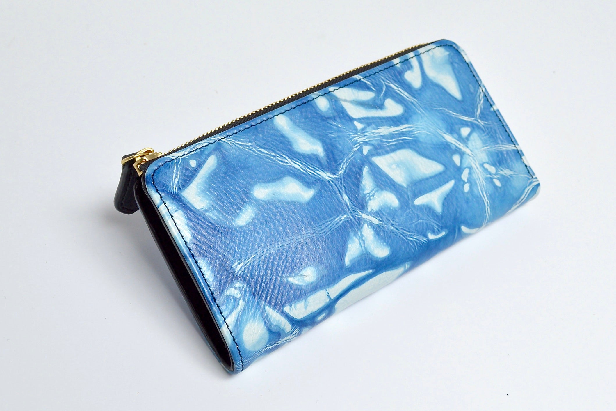 逢初レザー:Lジップウォレット ALZ-100R(ランダム染)