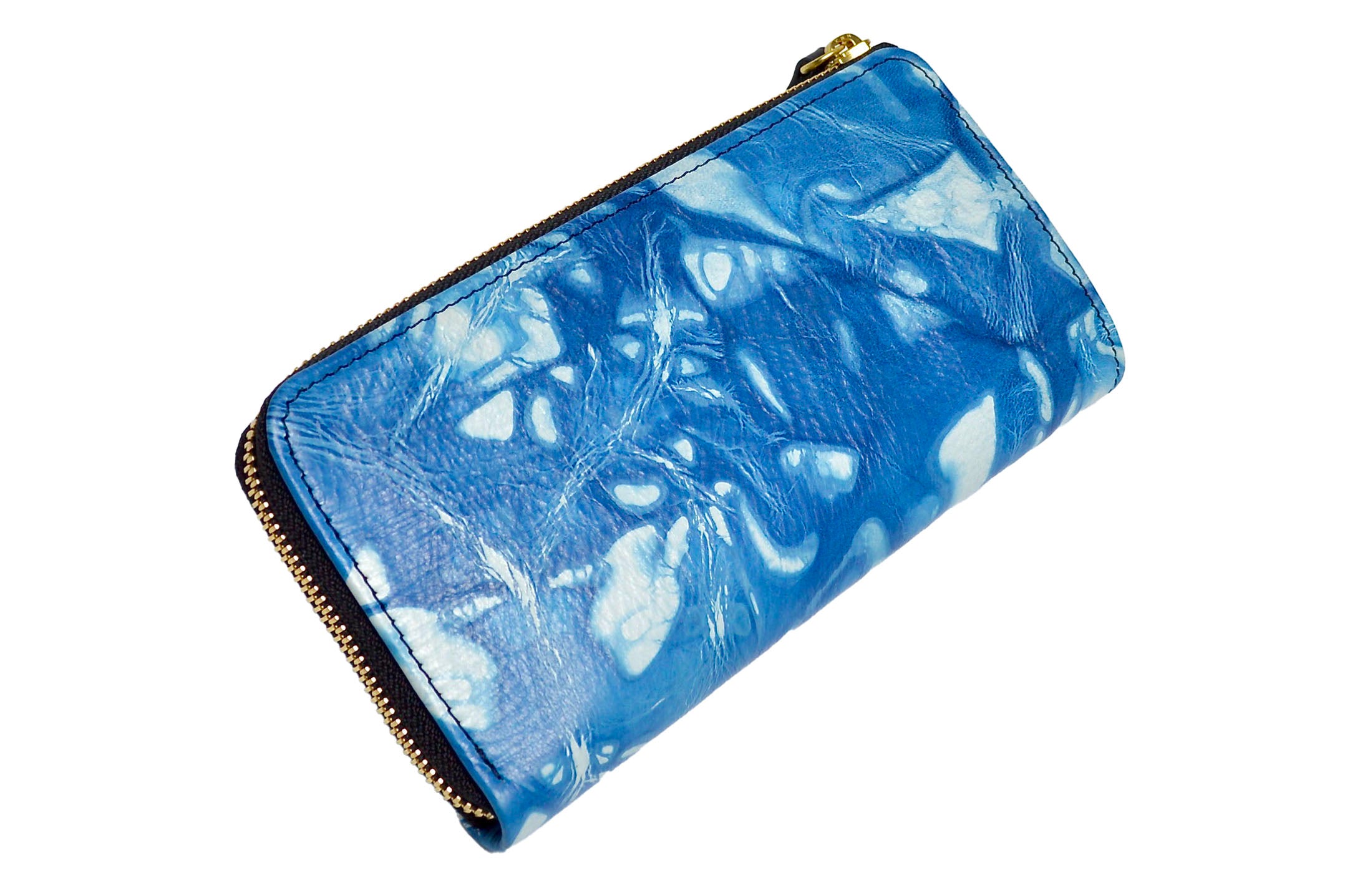 逢初レザー：Lジップウォレット ALZ-100R（ランダム染）