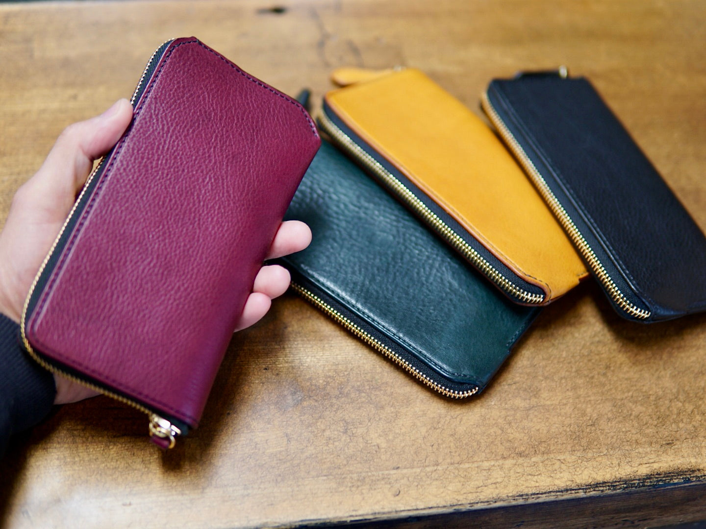 L-shaped zip small wallet GLW-300