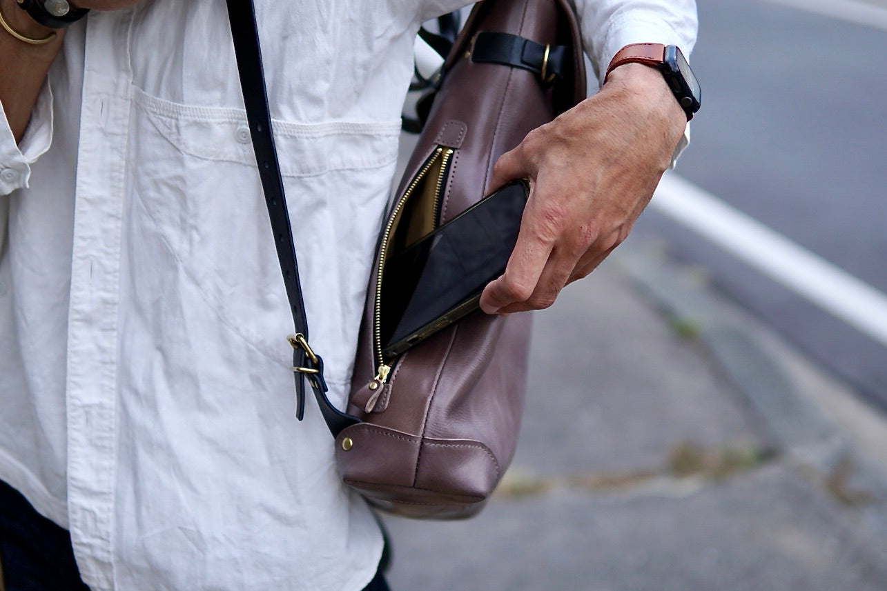 Leather backpack: WFB-100: flap type