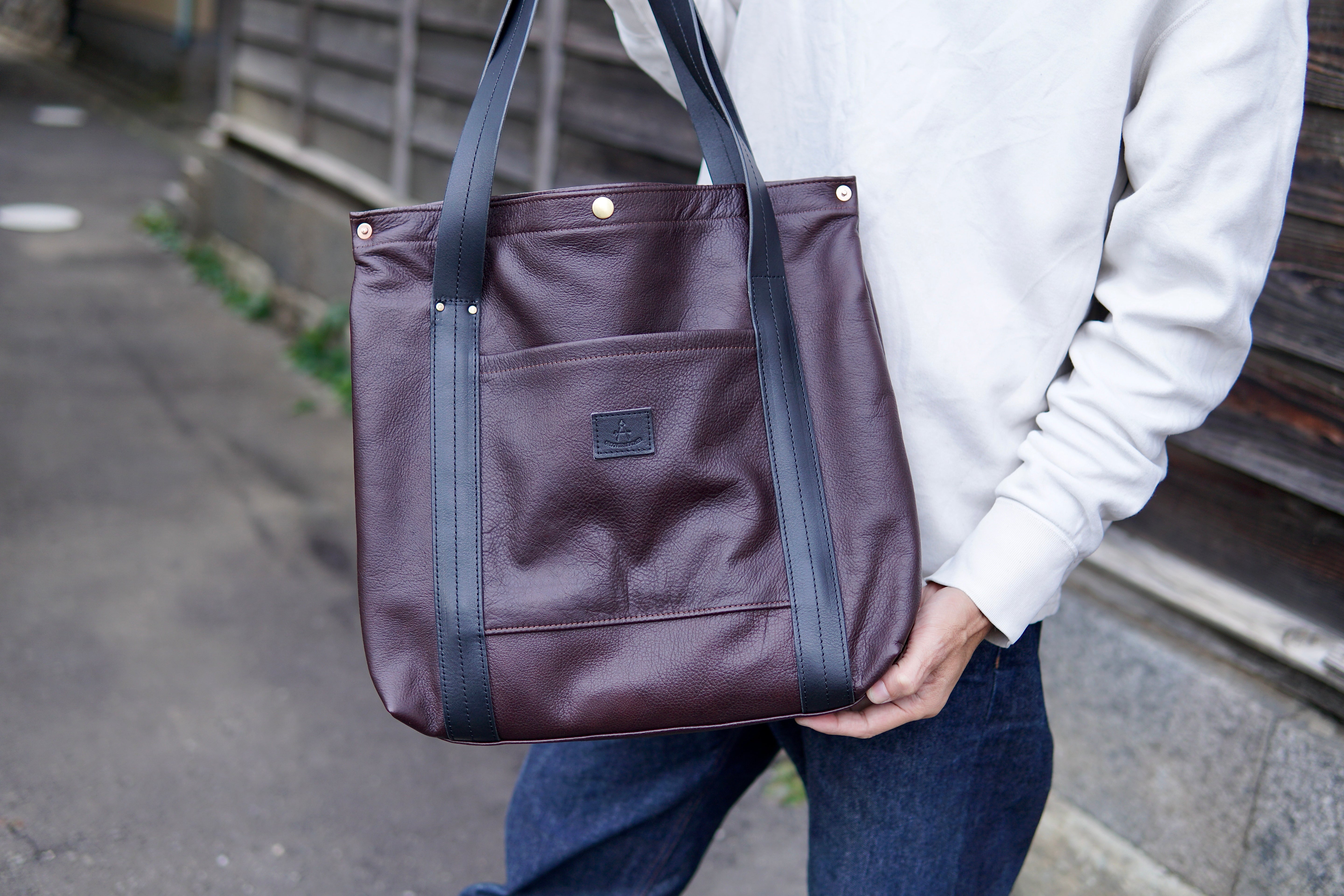 ヴィンテージトート:信州鹿革:DVT-100