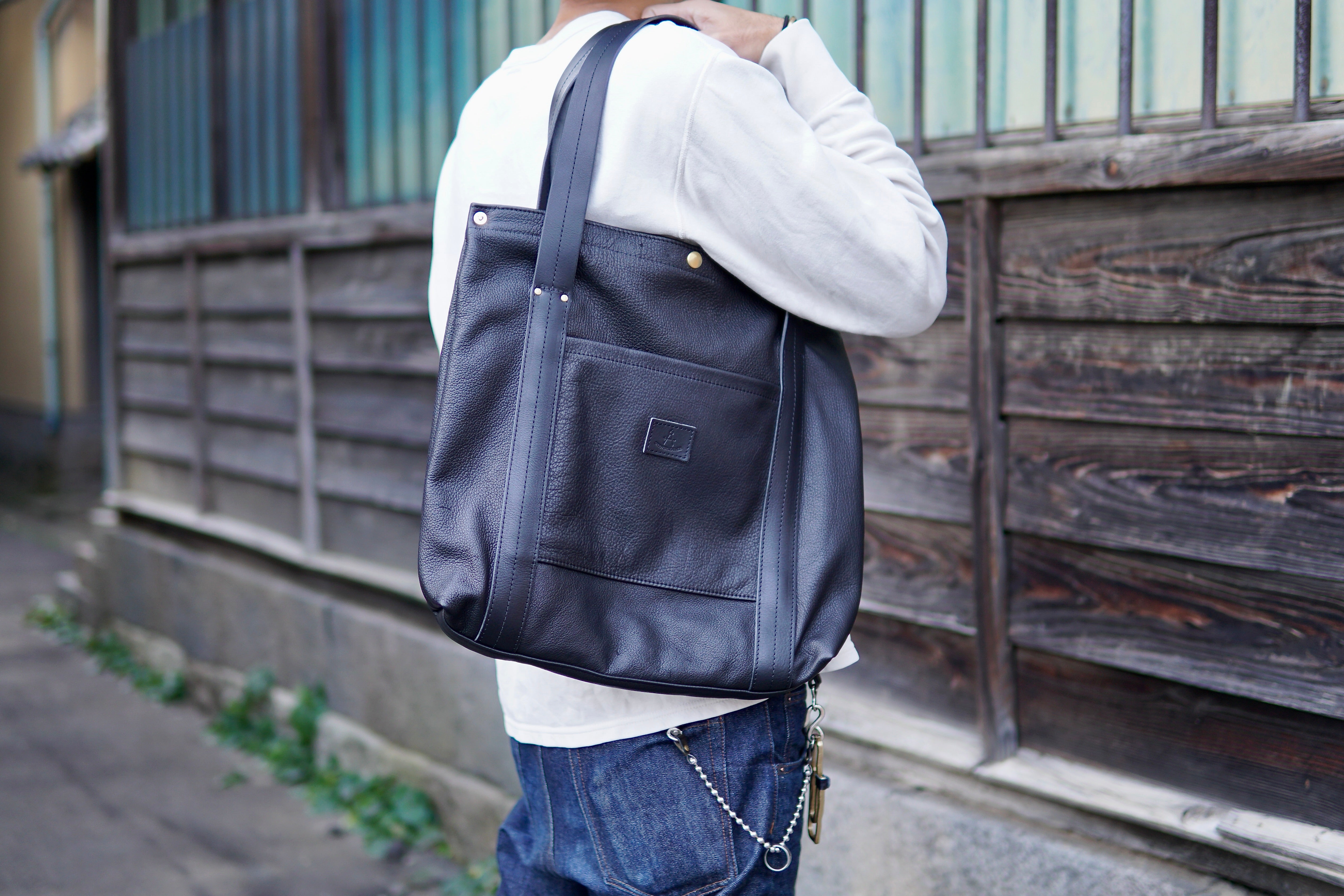 ヴィンテージトート:信州鹿革:DVT-100