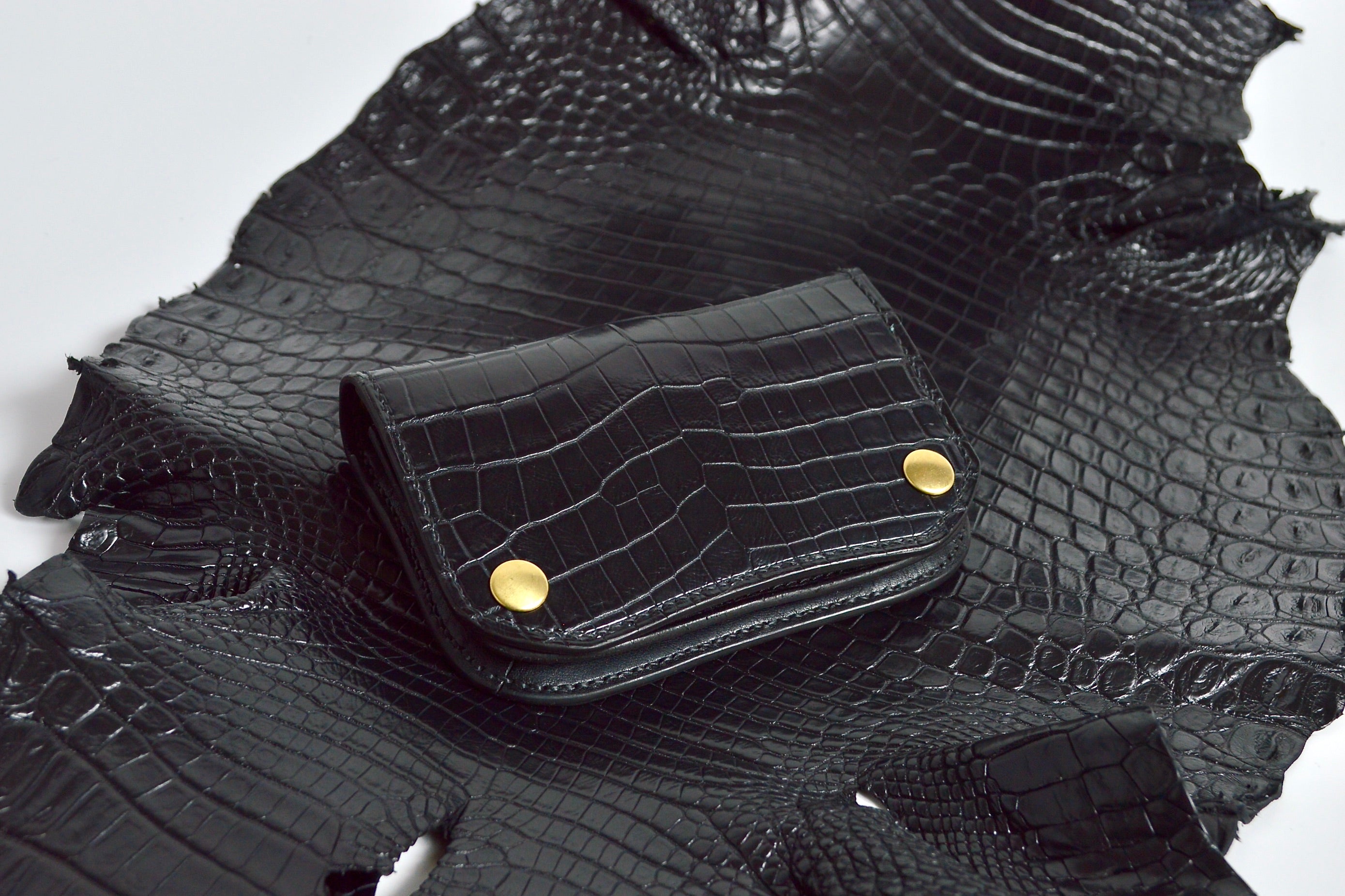 クロコダイル仕様:ショートトラッカーウォレット