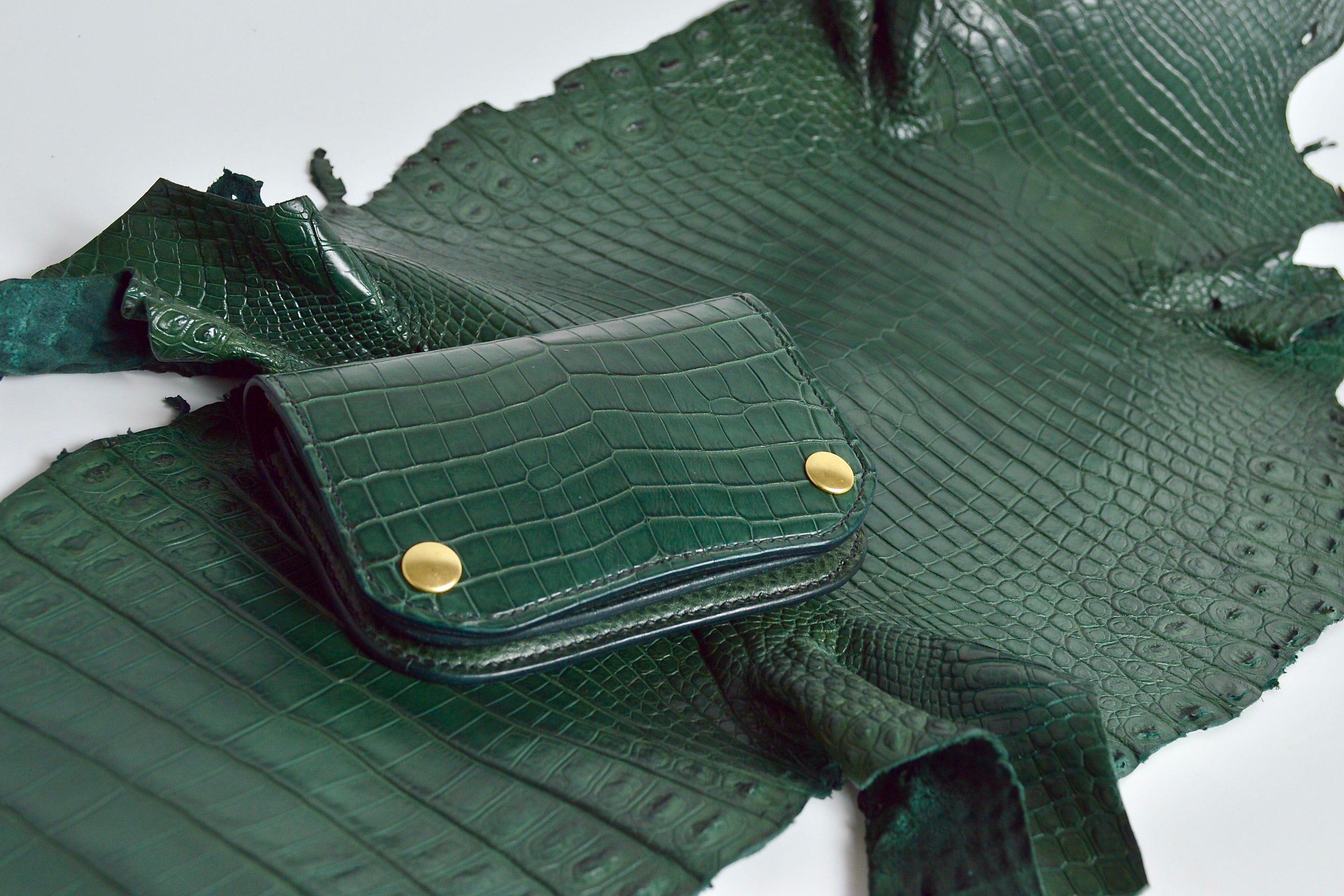 クロコダイル仕様:ショートトラッカーウォレット