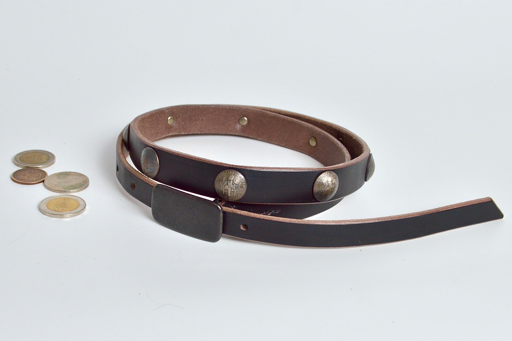 19㎜茶芯ベルト GPB-190C (コンチョ付き)