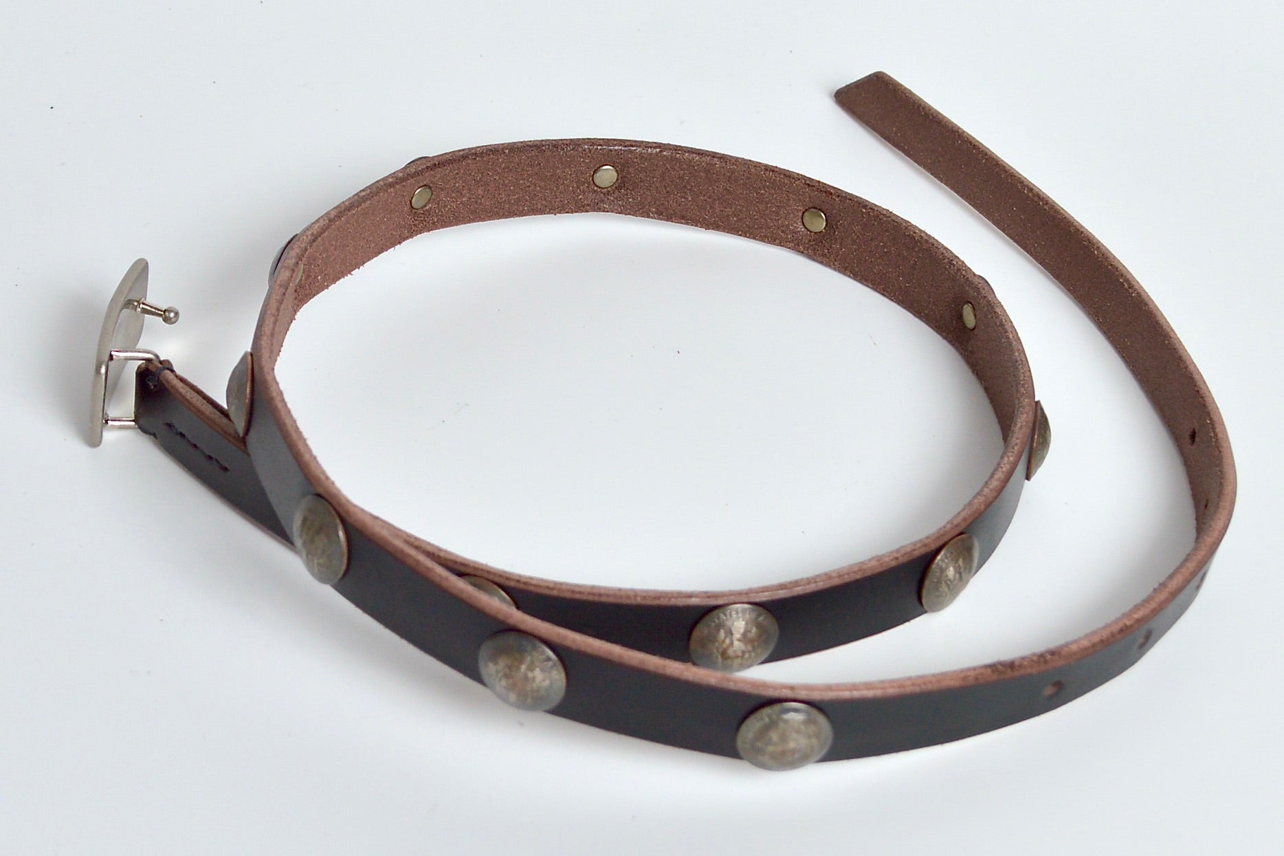 19㎜茶芯ベルト GPB-190C (コンチョ付き)