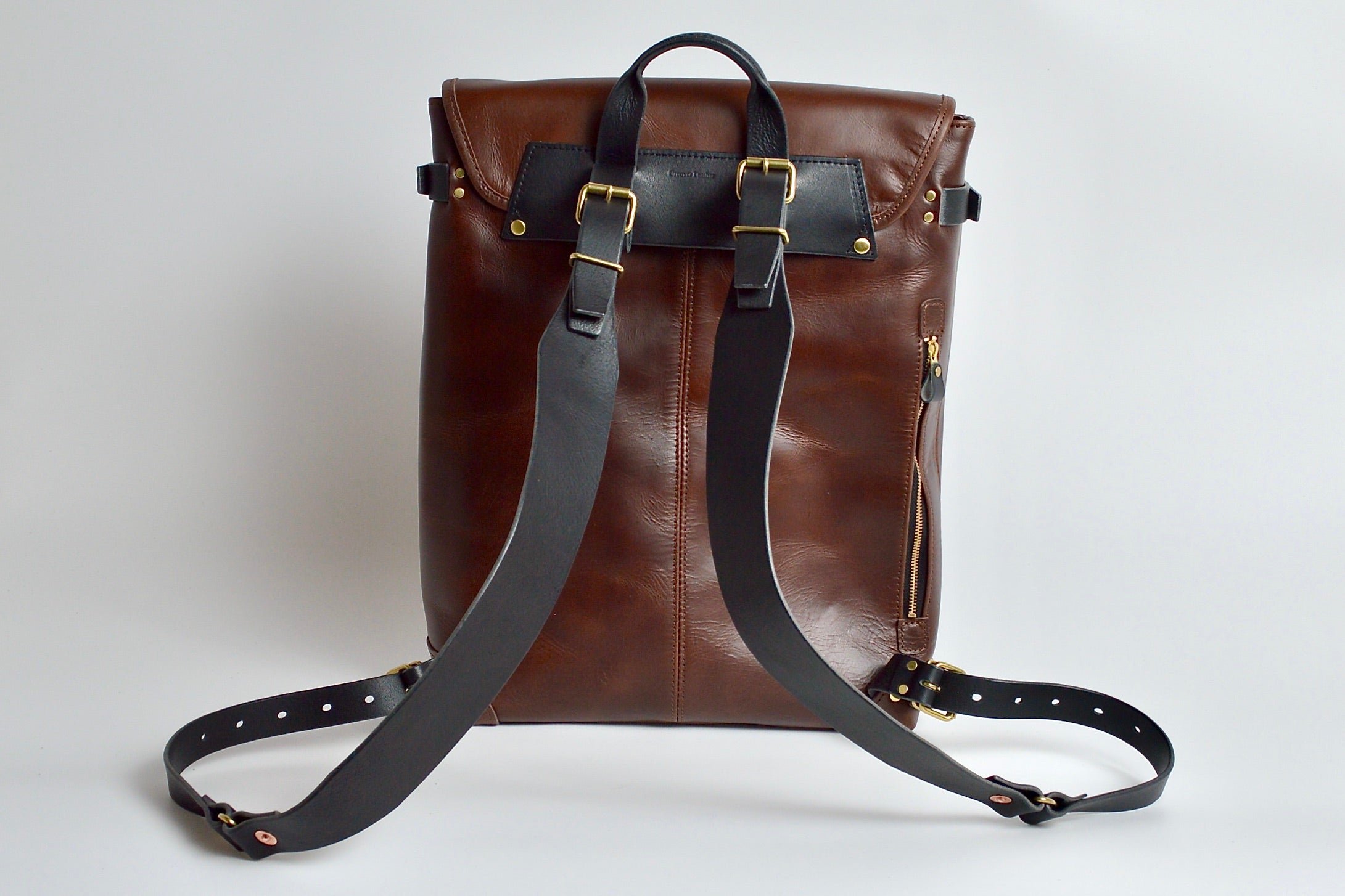 Leather backpack: WFB-100: flap type