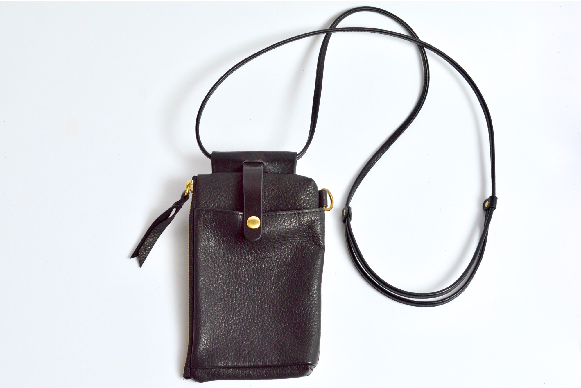 Shinshu deer leather: Smartphone shoulder pouch: DSP-200
