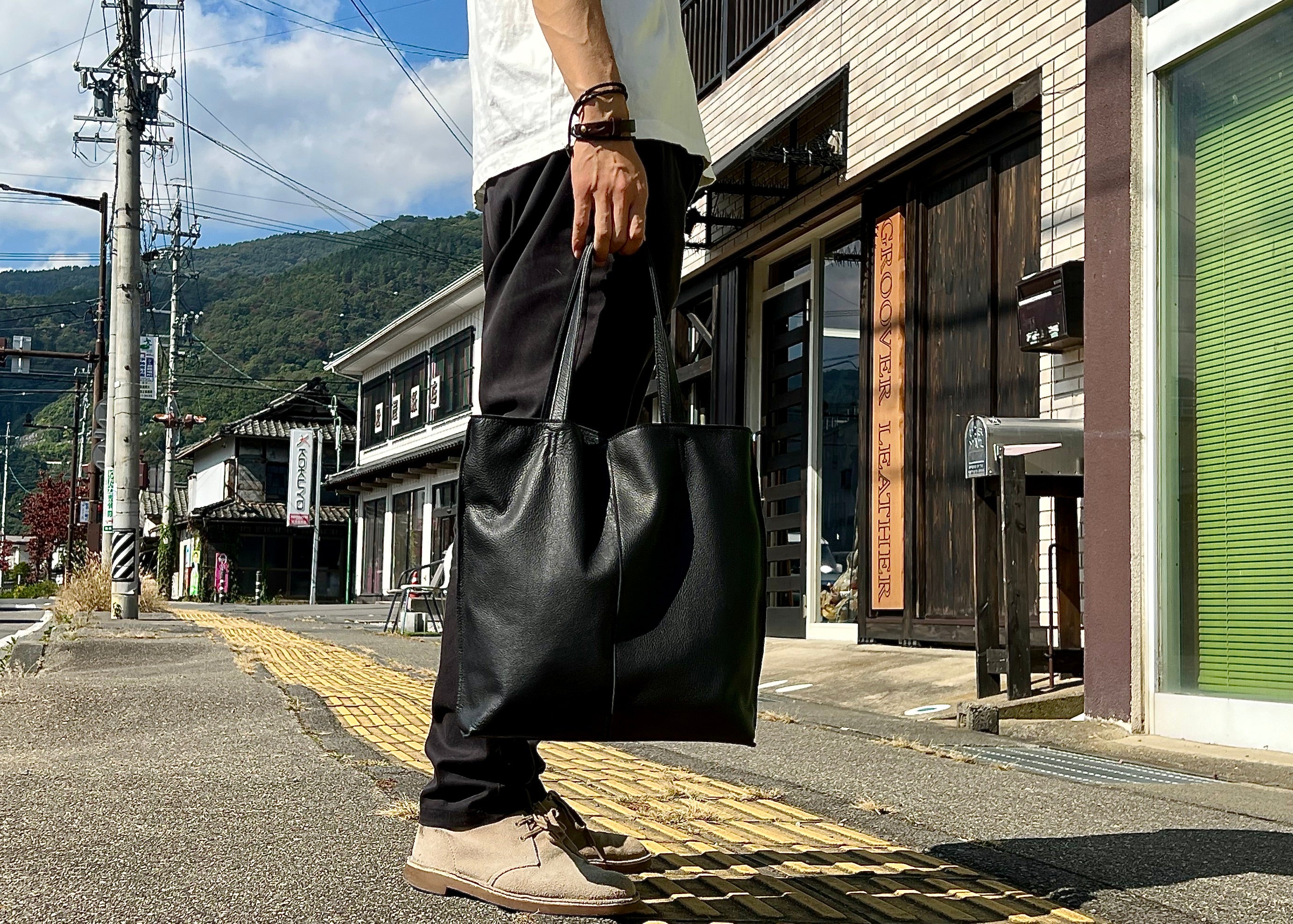 トートバッグ:信州鹿革:DTB-100