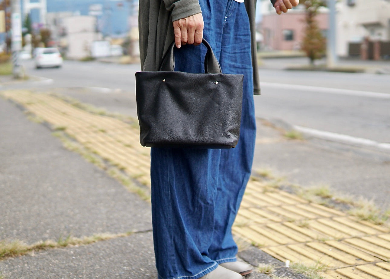 信州鹿革:寸胴ミニトート:DTB-300