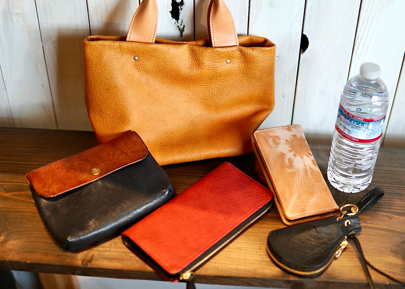 信州鹿革:寸胴ミニトート:DTB-300