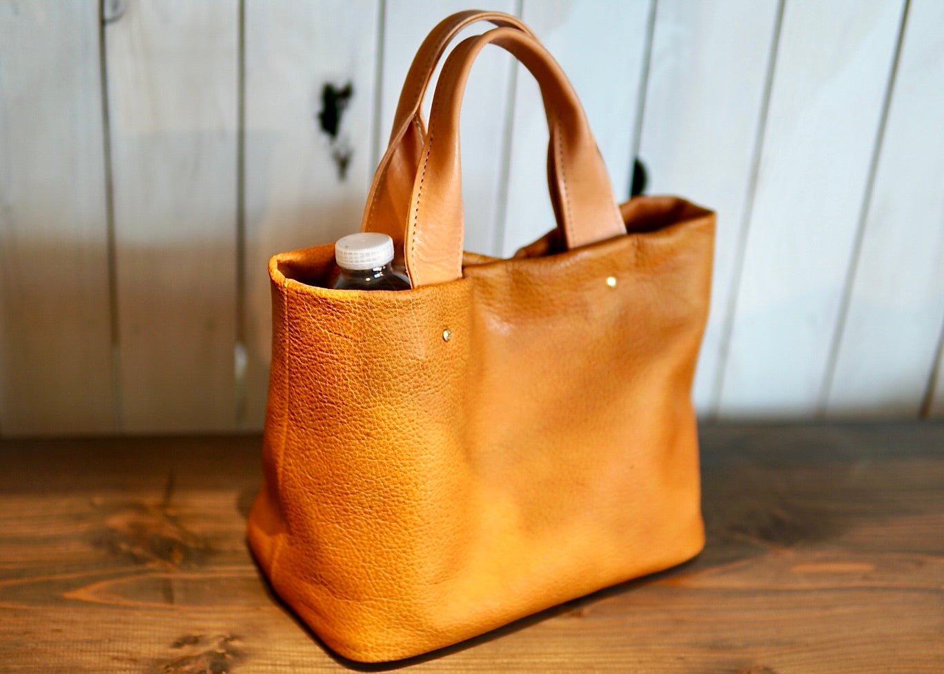 信州鹿革:寸胴ミニトート:DTB-300