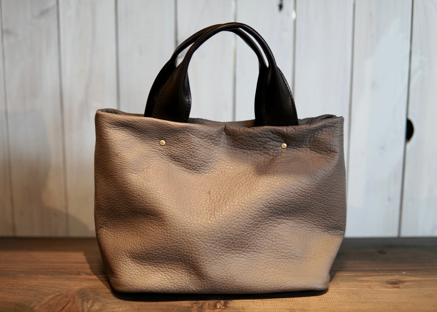 信州鹿革:寸胴ミニトート:DTB-300