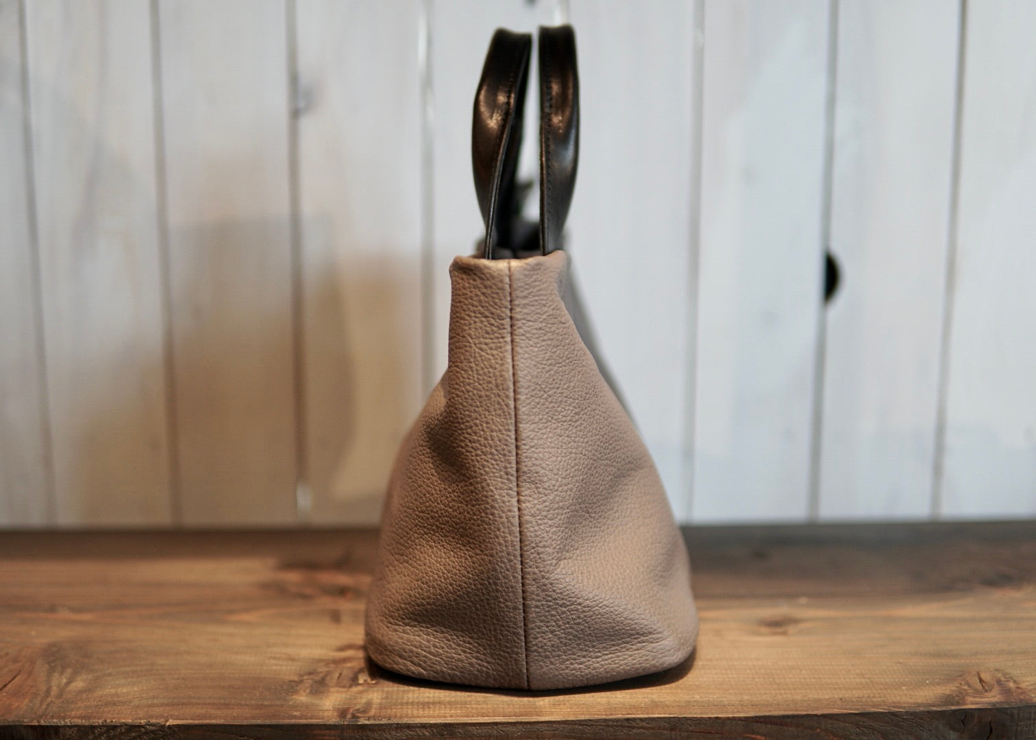 信州鹿革:寸胴ミニトート:DTB-300