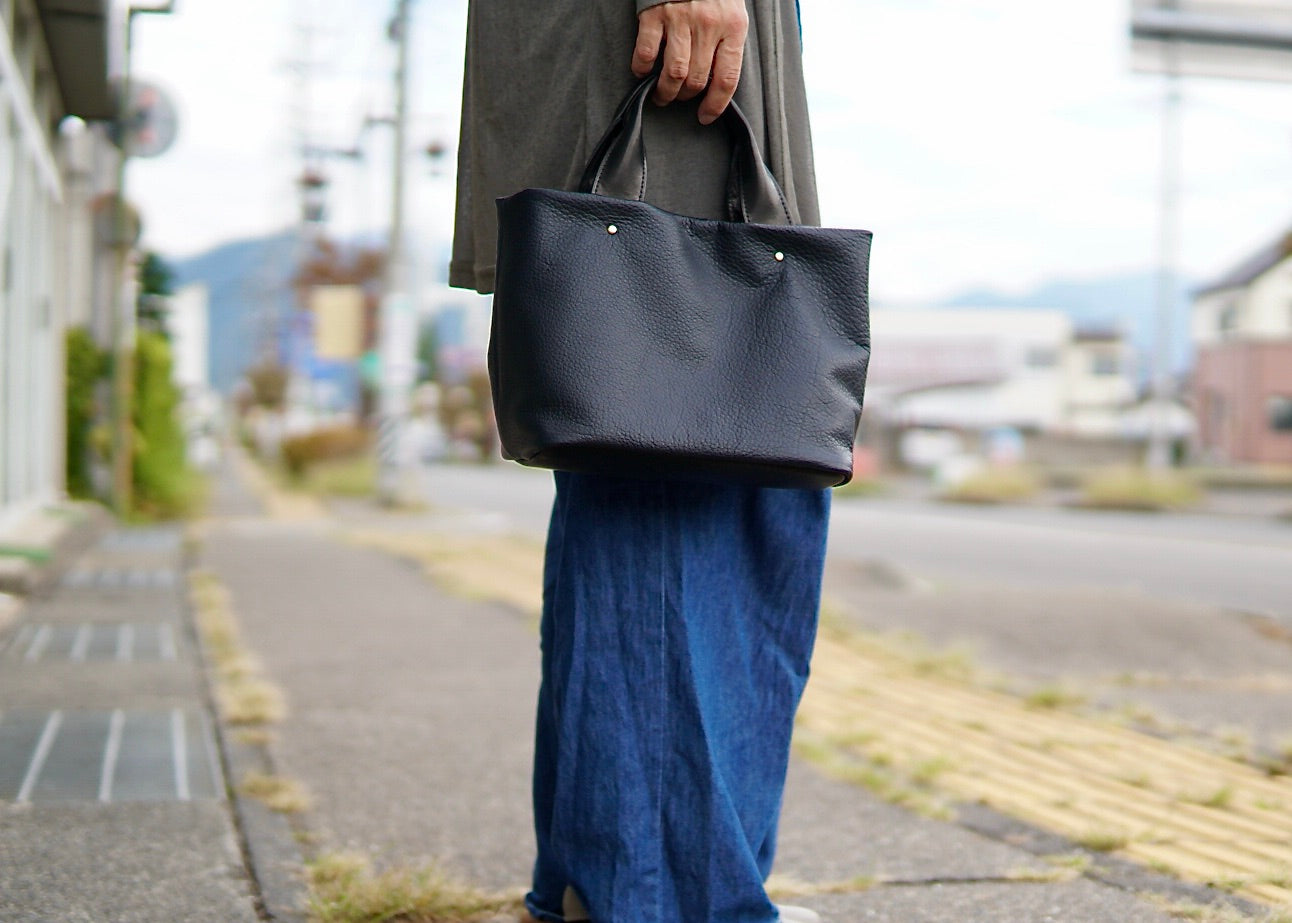 信州鹿革:寸胴ミニトート:DTB-300