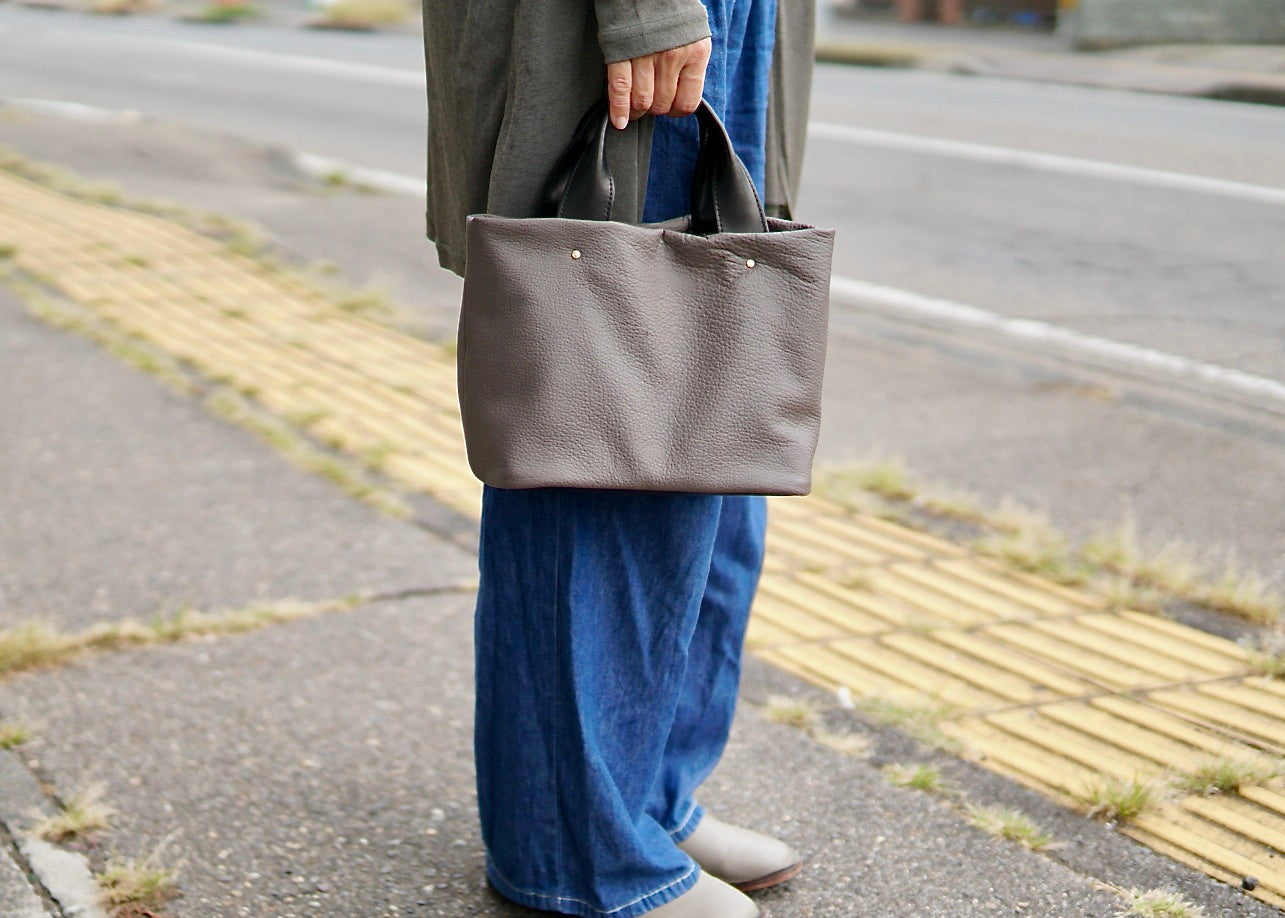 信州鹿革:寸胴ミニトート:DTB-300