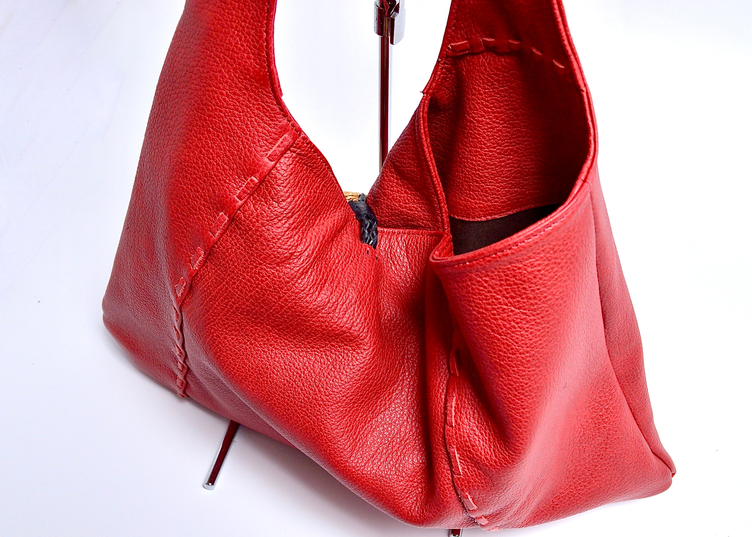 ワンショルダーバッグ(ツノ付き):信州鹿革:DTH-100