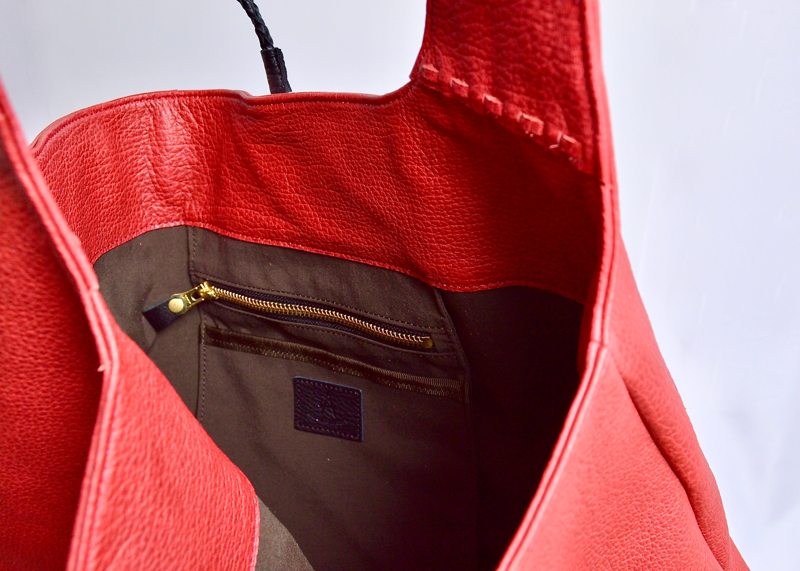 ワンショルダーバッグ(ツノ付き):信州鹿革:DTH-100