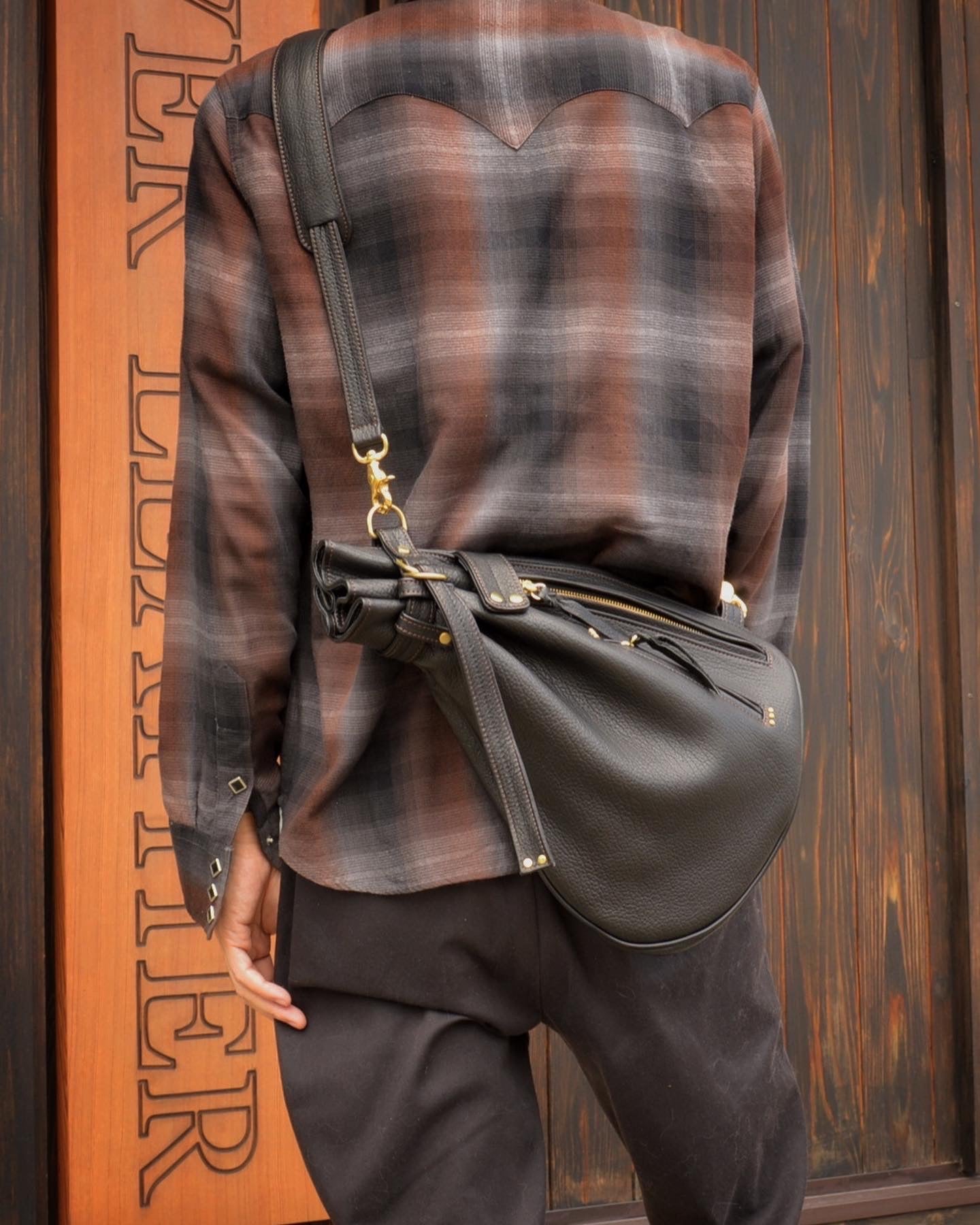 巾着ショルダーバッグ Hi-DK-100 信州鹿革