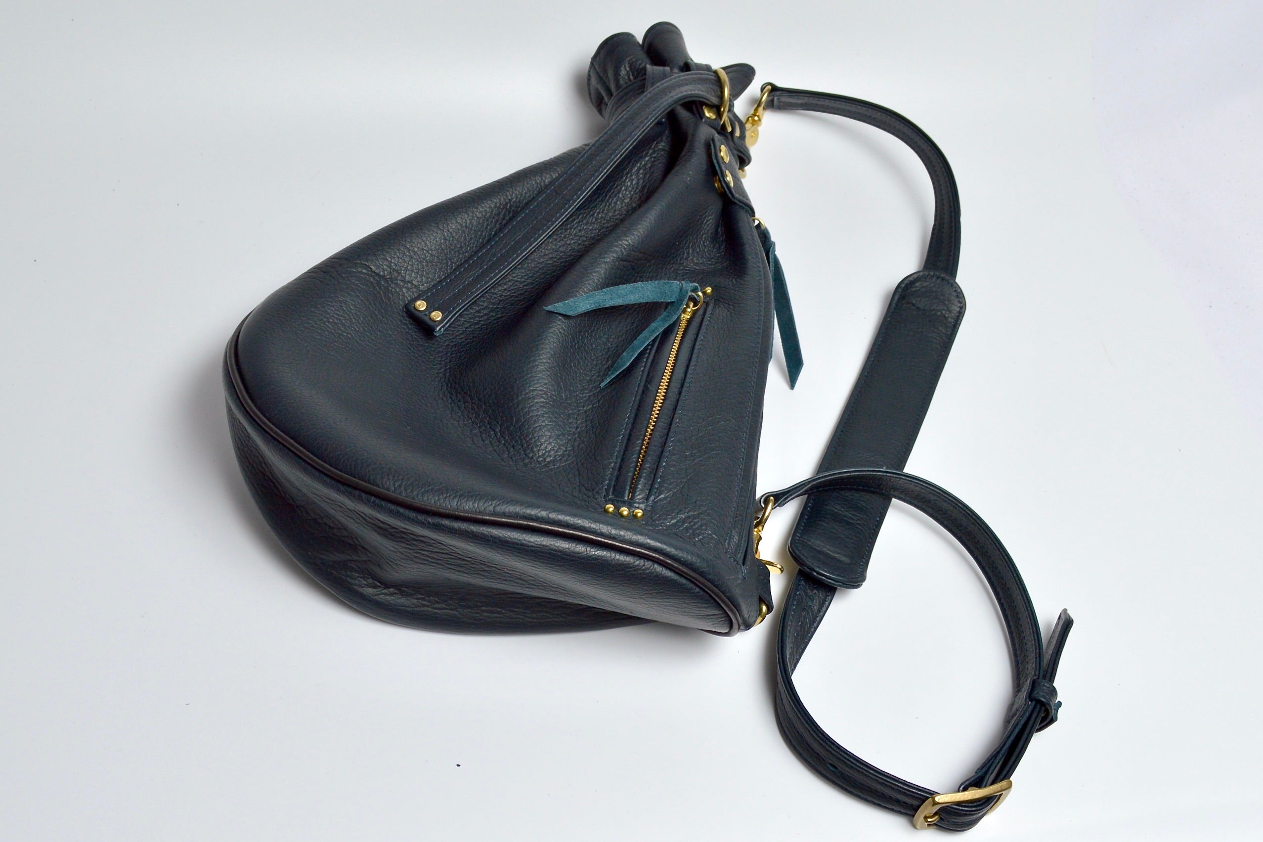 巾着ショルダーバッグ Hi-DK-100 信州鹿革