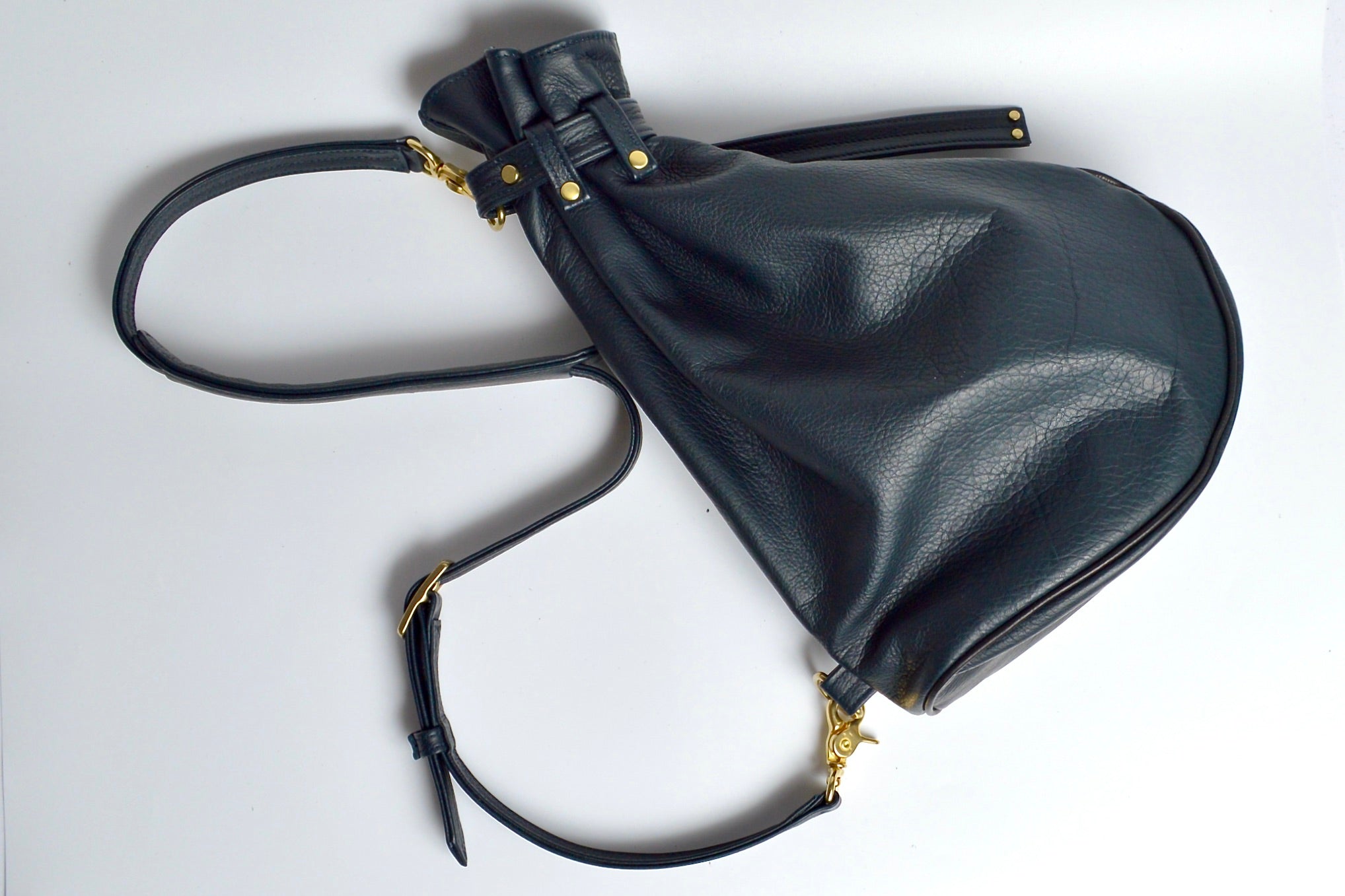 巾着ショルダーバッグ Hi-DK-100 信州鹿革