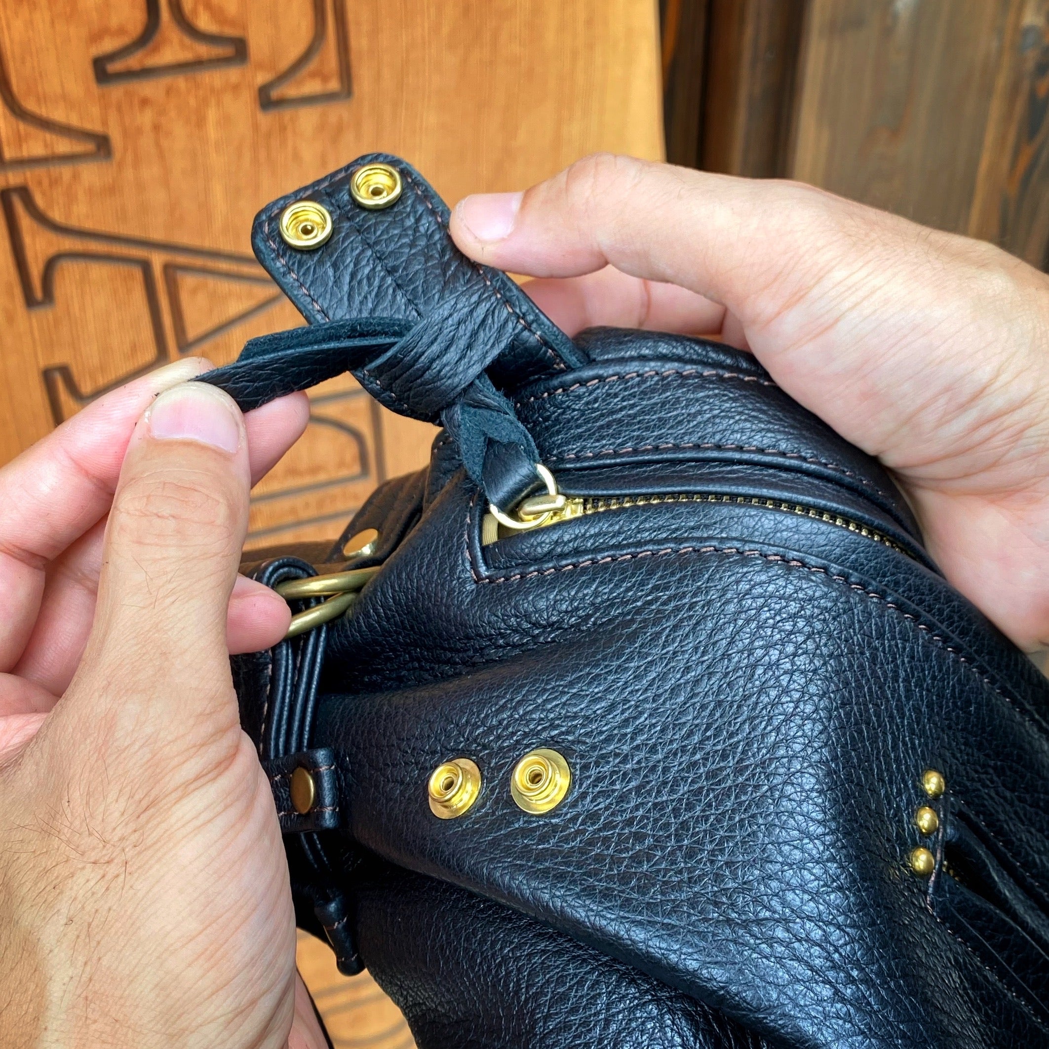 巾着ショルダーバッグ Hi-DK-100 信州鹿革