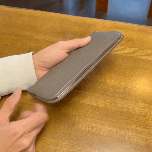 逢初レザー:がま口長財布:隠し口金:ADG-100(唐草)