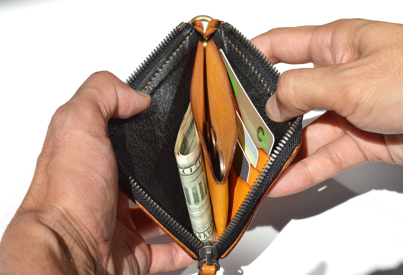 L-shaped zip small wallet GLS-101H