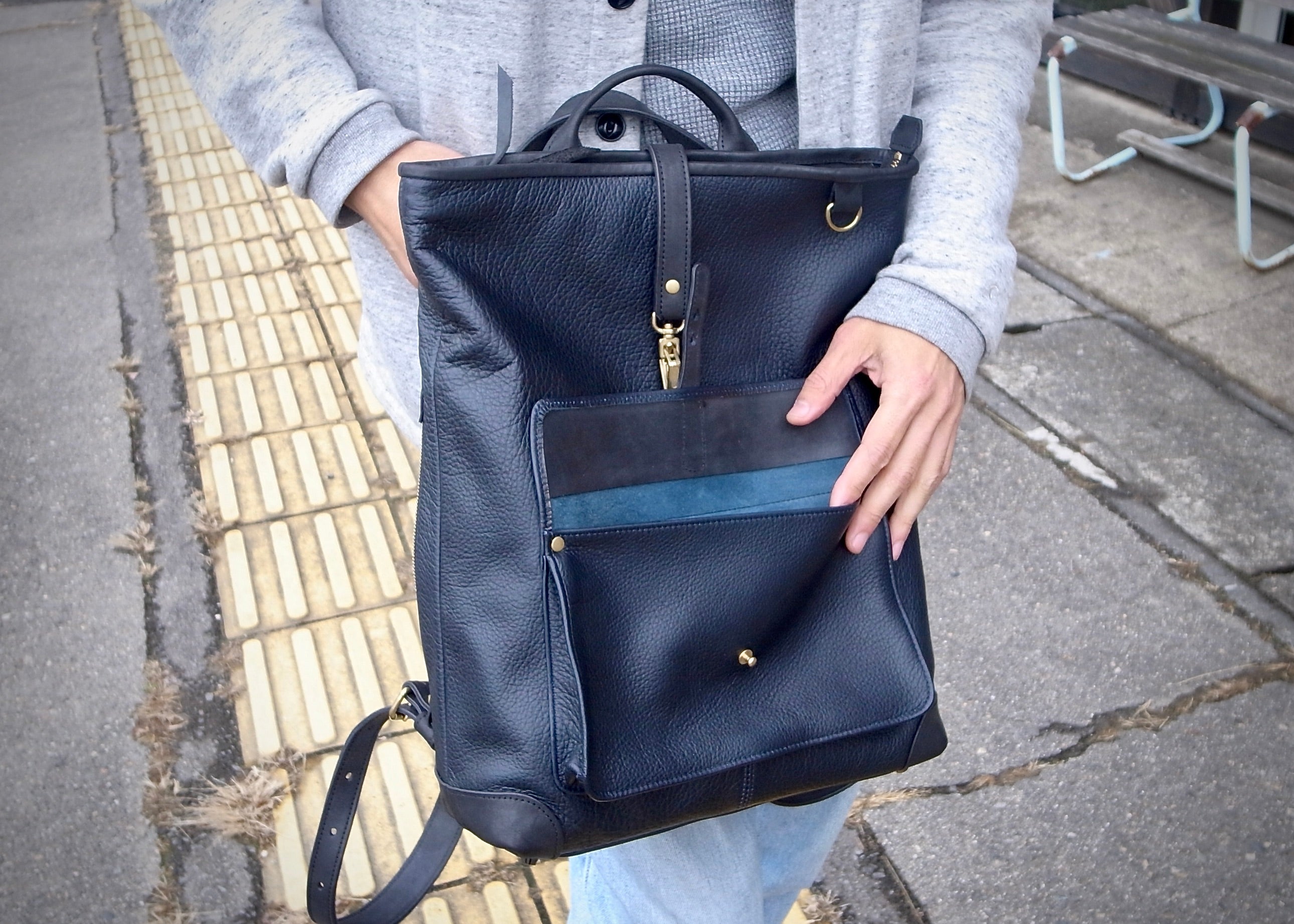 信州鹿革 バックパック DWB-100