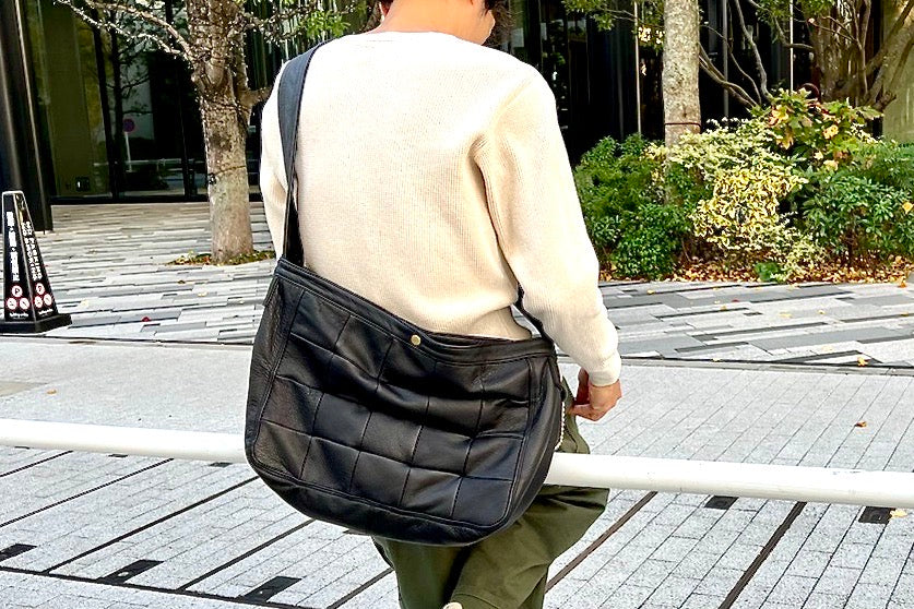 ニュースペーパーバッグ:信州鹿革:DNB-100