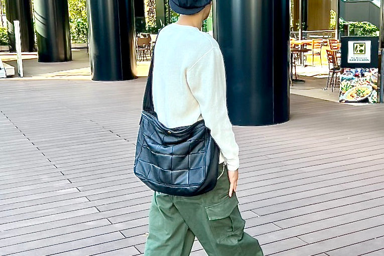 ニュースペーパーバッグ:信州鹿革:DNB-100