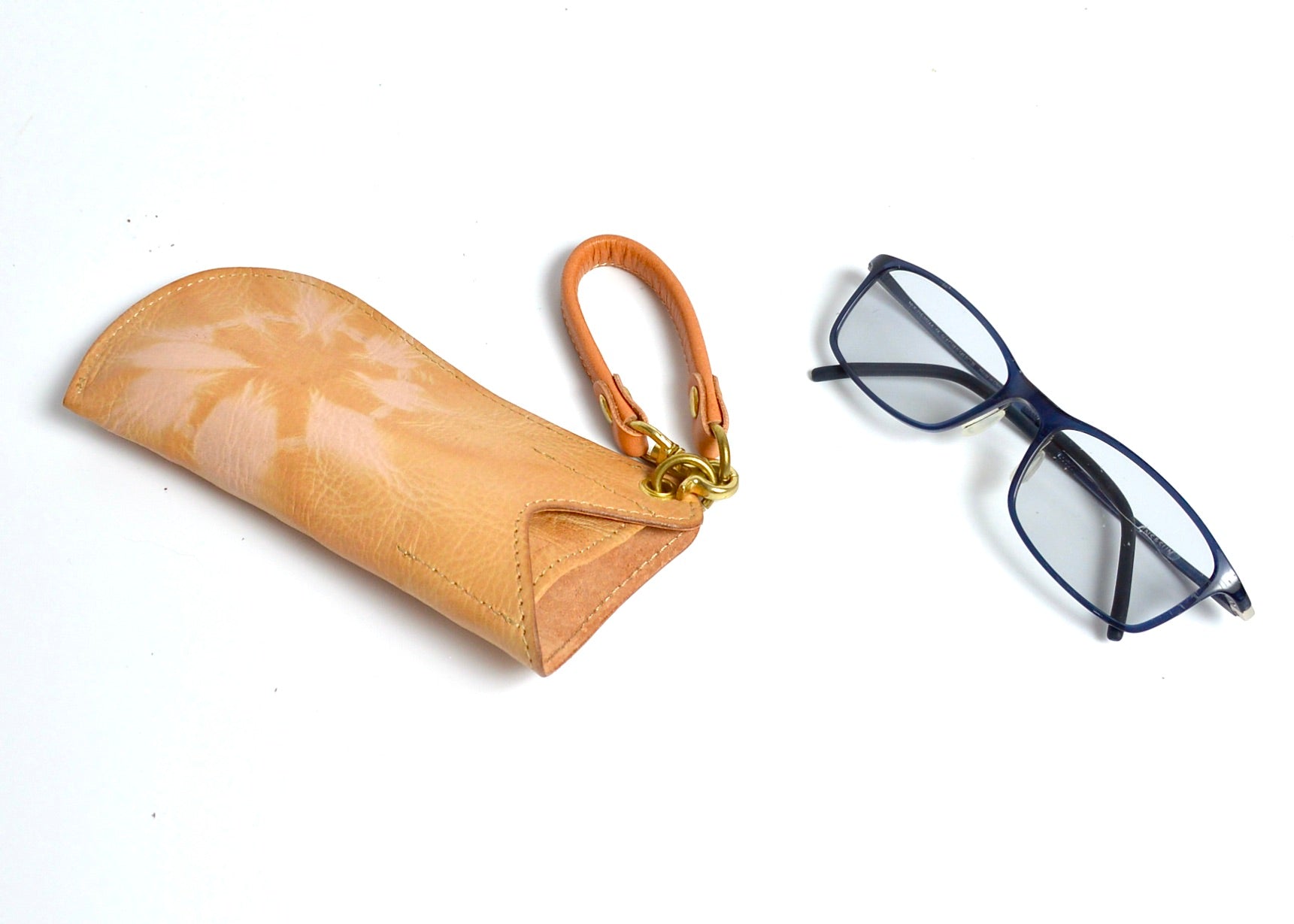 杏染革:メガネケース: KGC-100