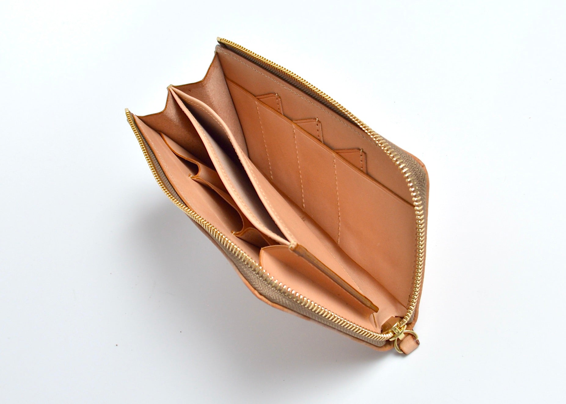 杏染革:Lジップウォレット KLZ-100