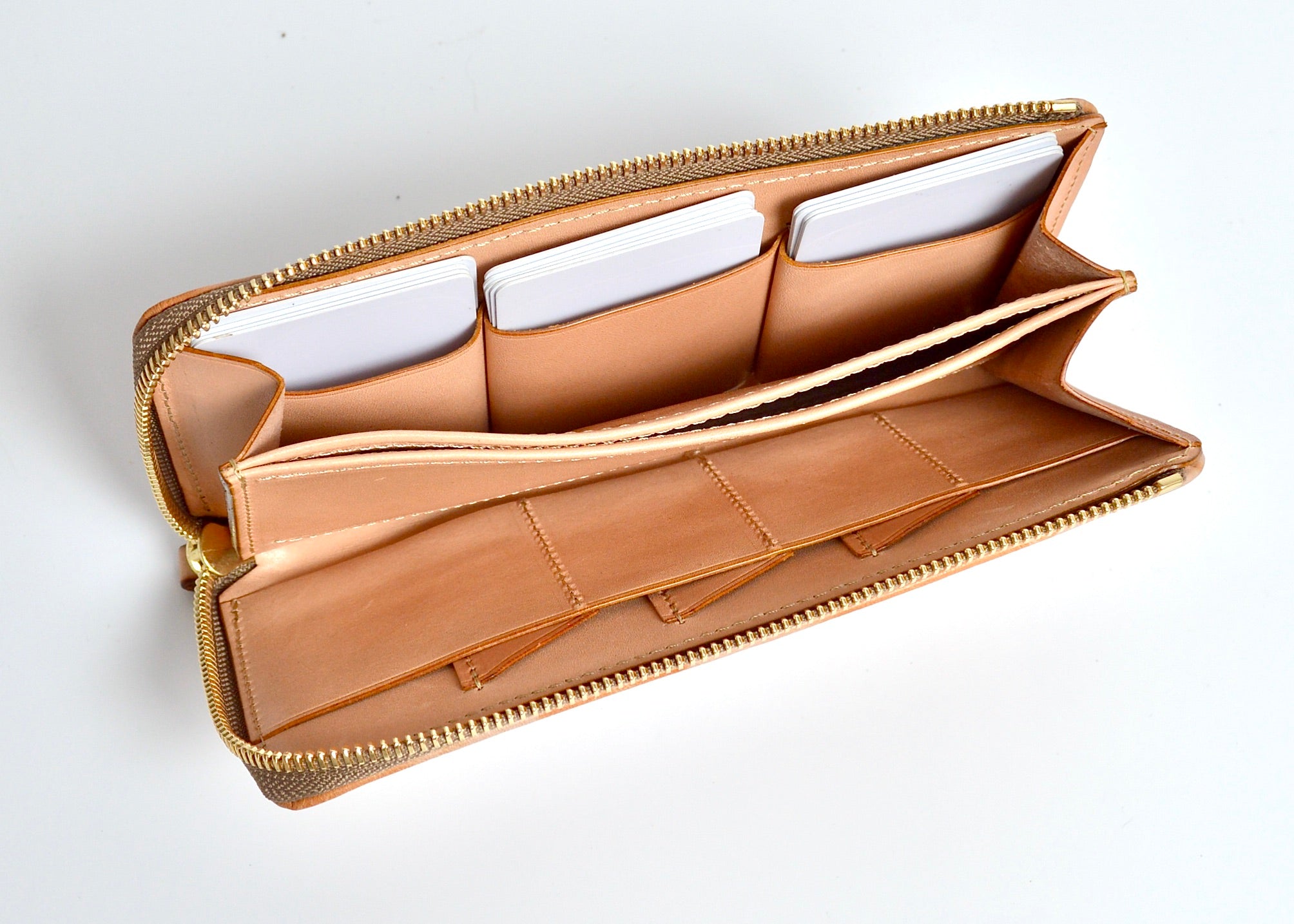 杏染革:Lジップウォレット KLZ-100