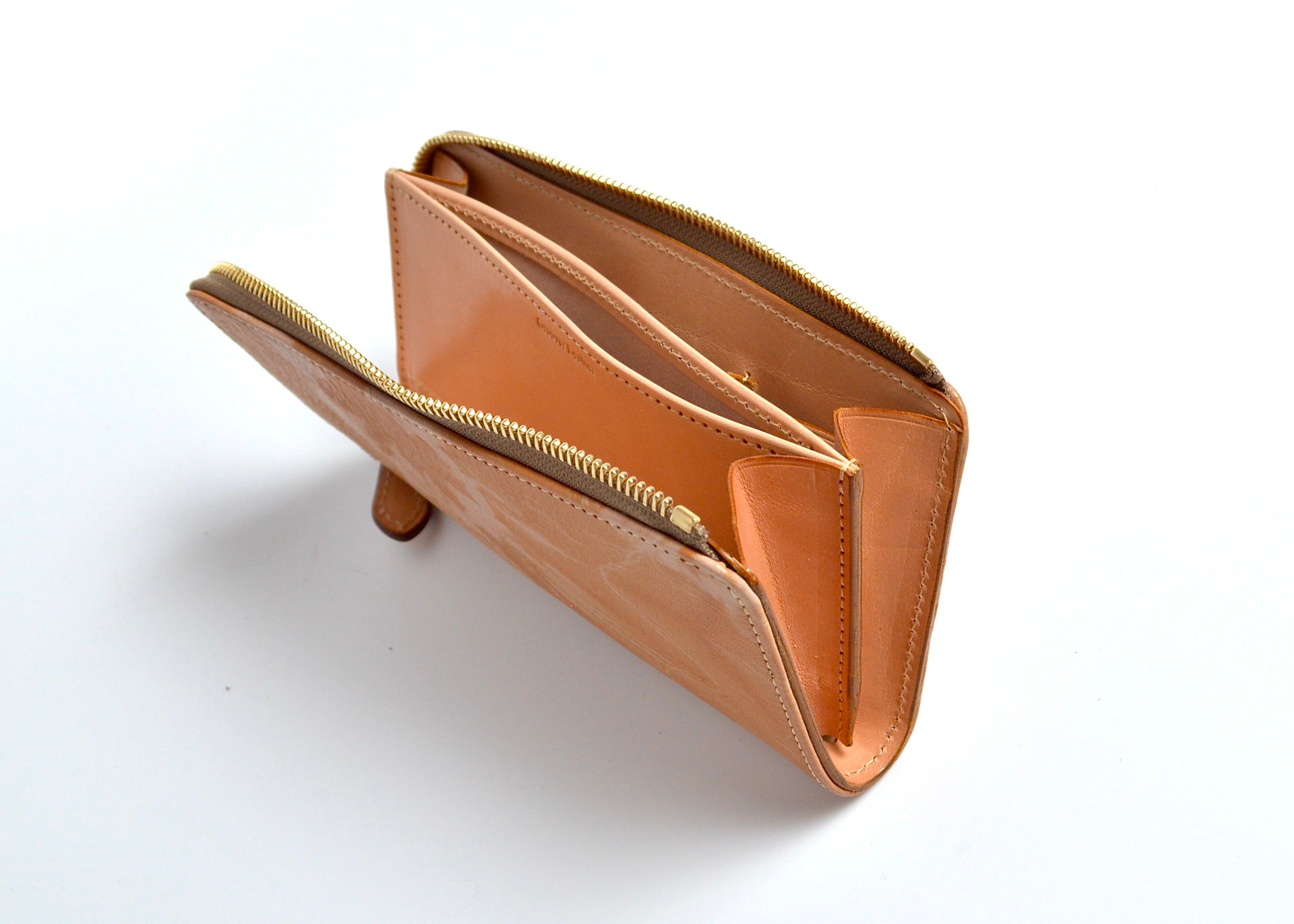 杏染革:Lジップウォレット KLZ-100