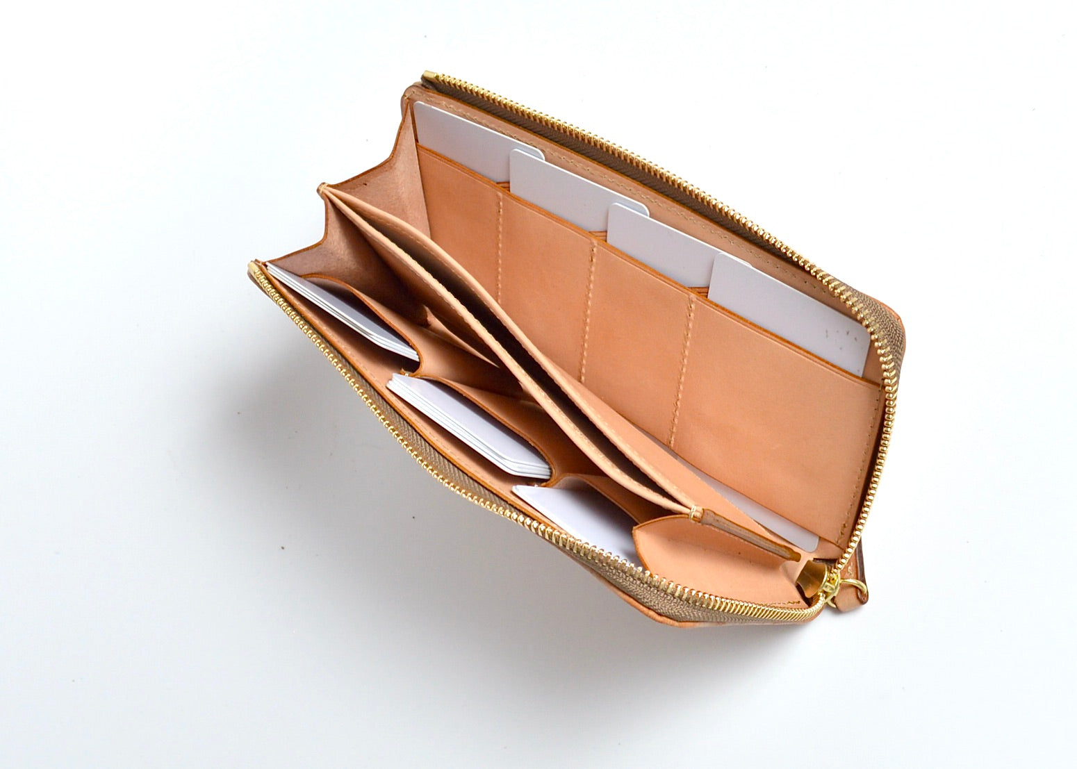 杏染革:Lジップウォレット KLZ-100