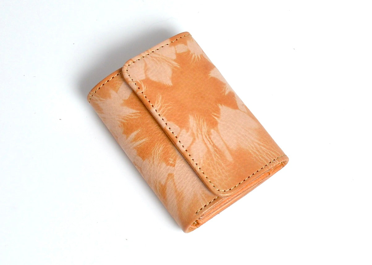 杏染革:三つ折りウォレット: KMS-100