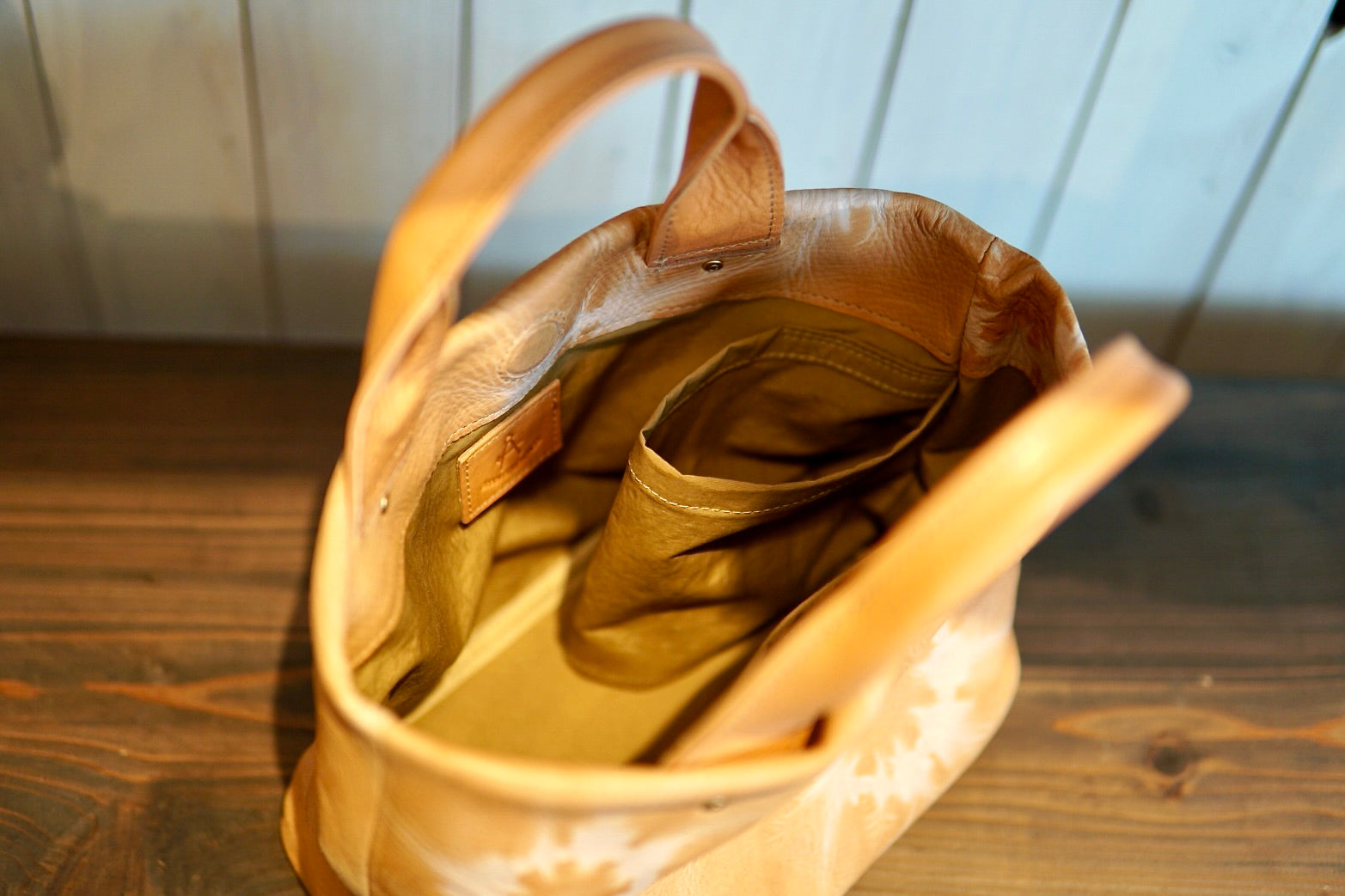 杏染革:寸胴ミニトート:KTB-100