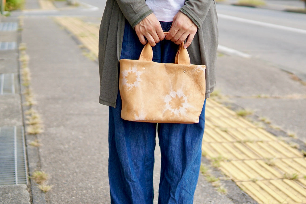 杏染革:寸胴ミニトート:KTB-100