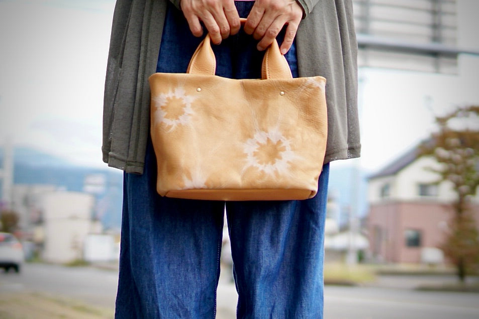 杏染革:寸胴ミニトート:KTB-100