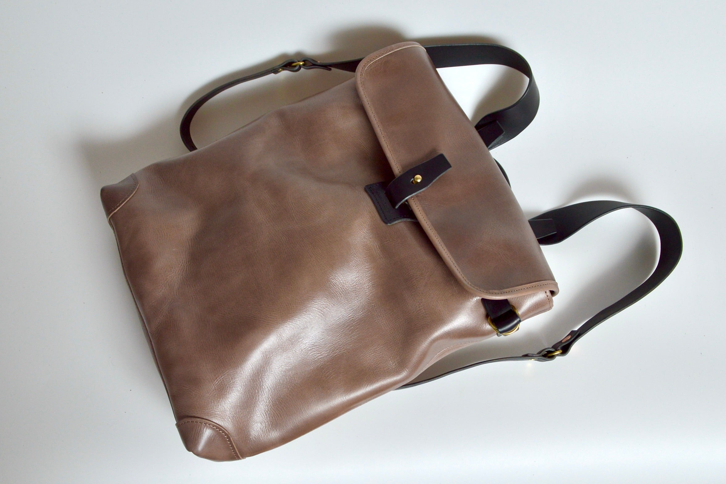 Leather backpack: WFB-100: flap type