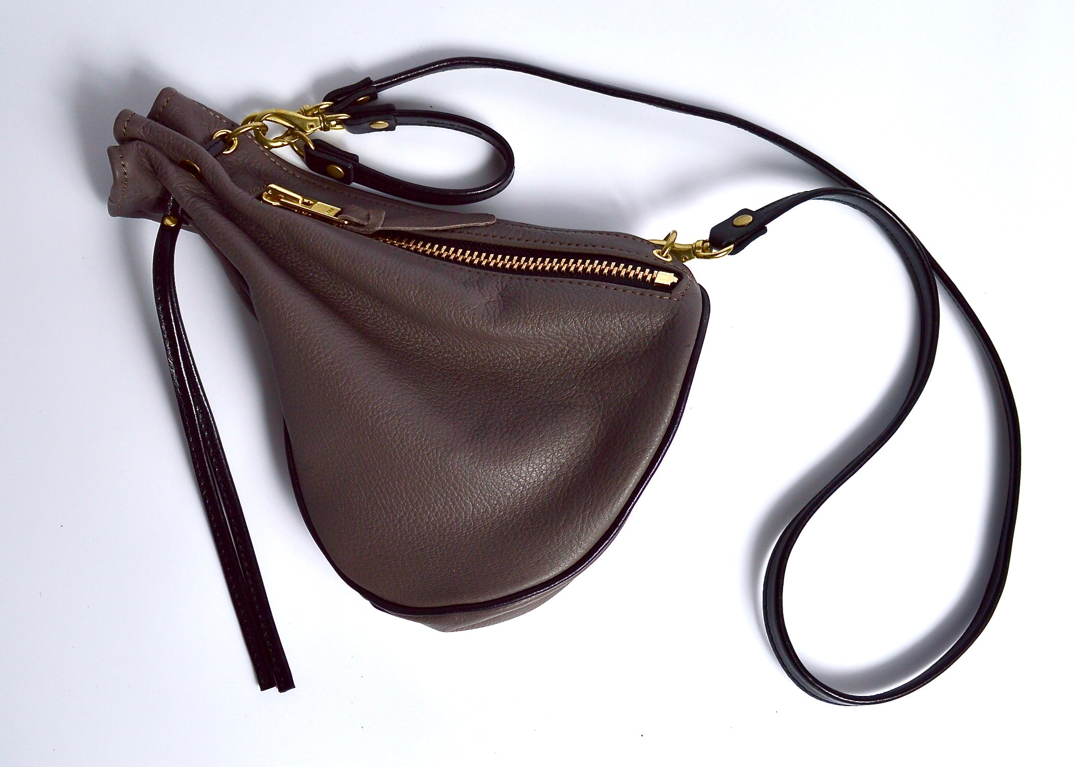 巾着ショルダー:信州鹿革:DHB-100